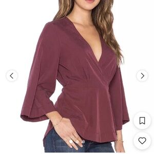 Free People Grand Piano Wrap Top Mulberry Maroon